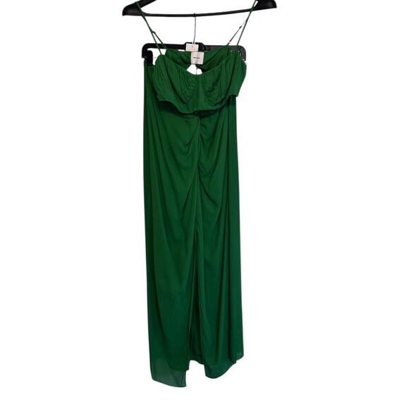 New NWT Reformation Alana Two Piece Kelly Green Maxi Dress Size 10 - Picture 2 of 16